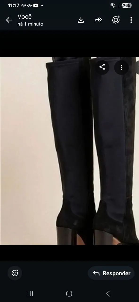 Bota de camurça cano longo marca animale em perfeito estado. - Foto 4