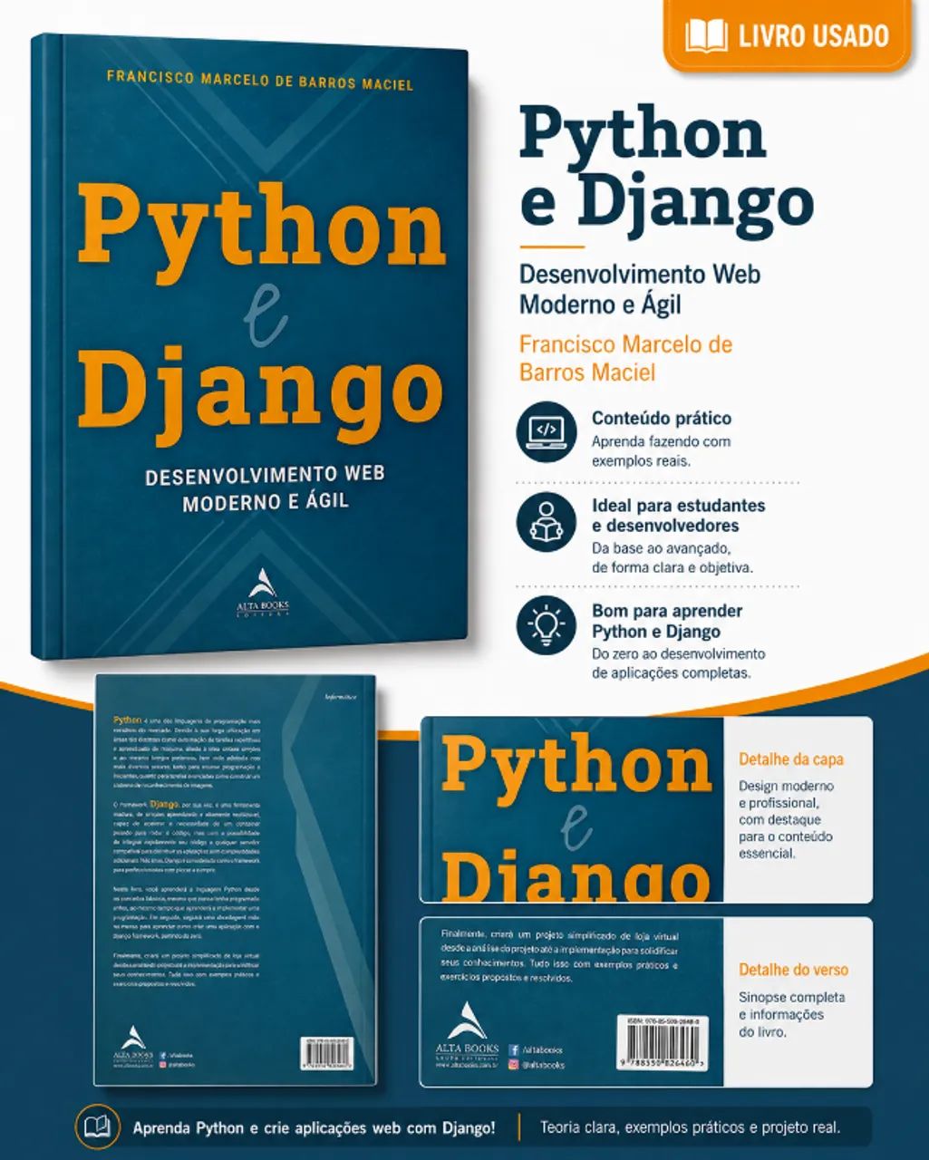 Livro Python e Django - Desenvolvimento Web - Alta Books