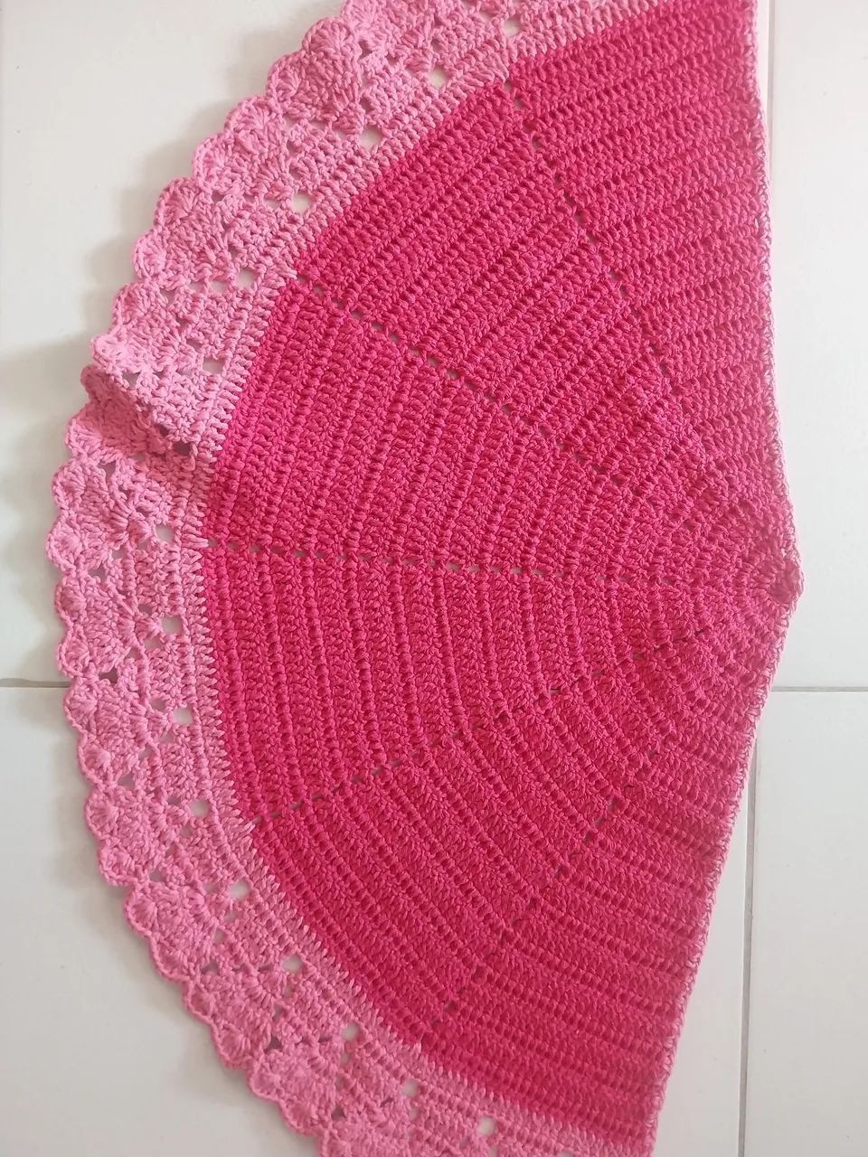 Tapete de crochê Rosa  - Foto 3