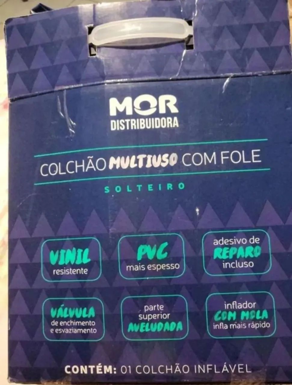 COLCHÃO INFLAVEL SOLTEIRO MARCA MOR - Foto 3