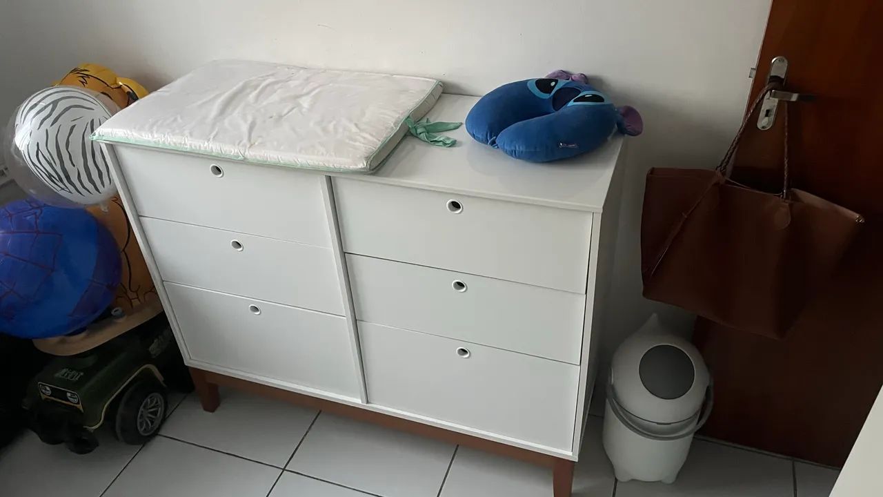 Berço e Cômoda Matic - BRANCO SOFT / ECO WOOD - Foto 2