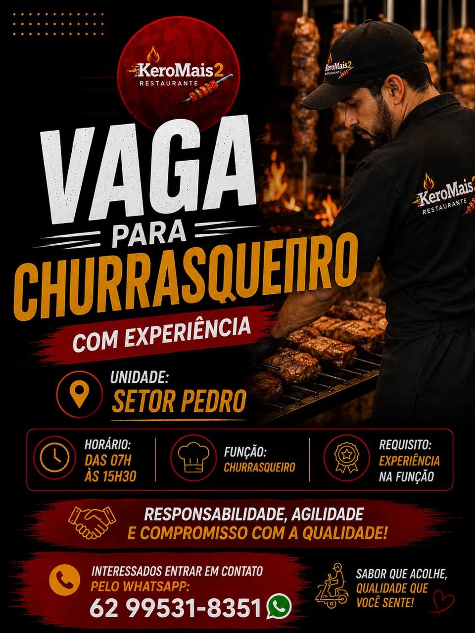 Vaga para Churrasqueiro