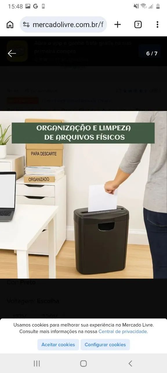 Fragmentadora de papel e cartão  - Foto 4