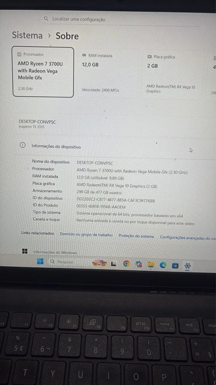 Notebook Dell Ryzen 7  - Foto 2
