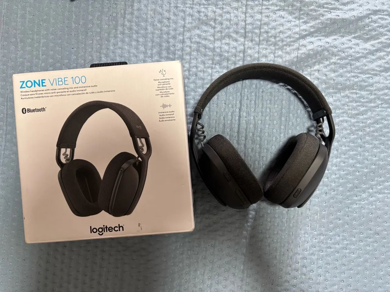 Headset Logitech Zone Vibe Wireless Bluetooth Grafite - Foto 5