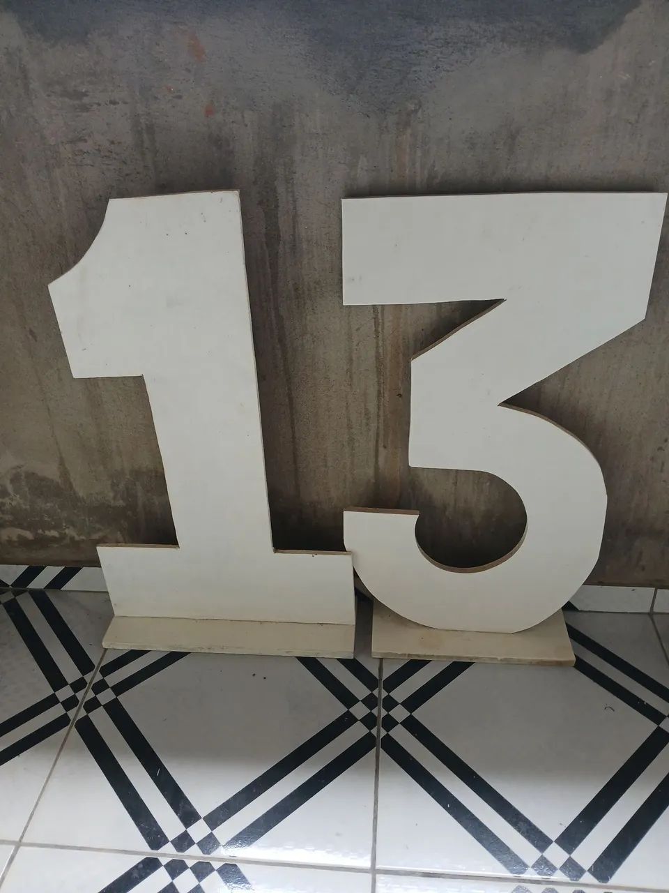 Números 1 e 3 para decoração 25 cada