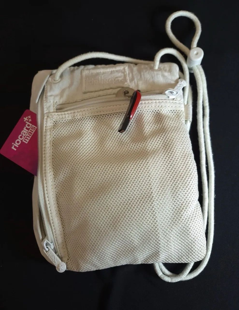 bolsa kipling branca 15x21cm