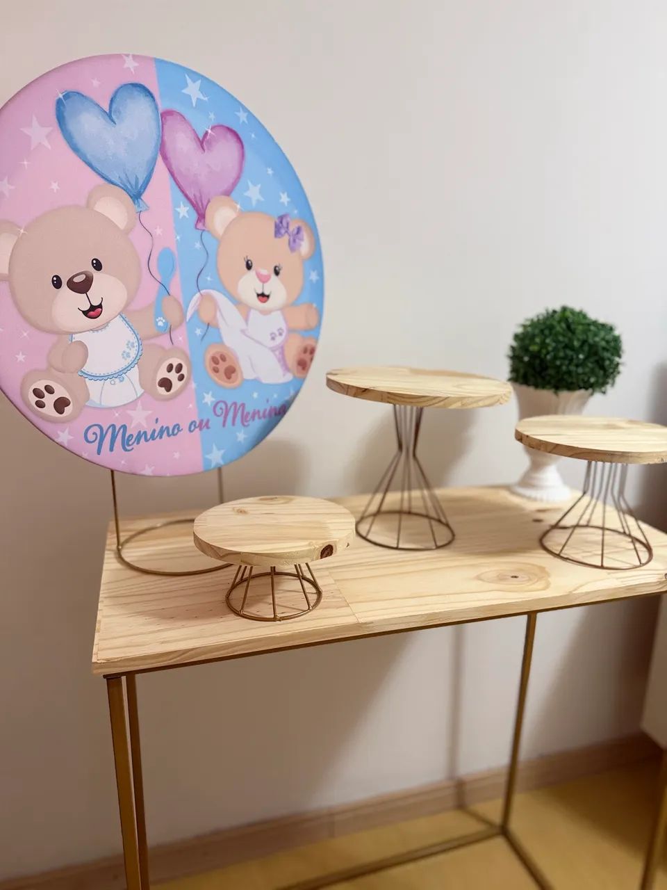 Decoração Chá revelação Pegue e Monte - Foto 3
