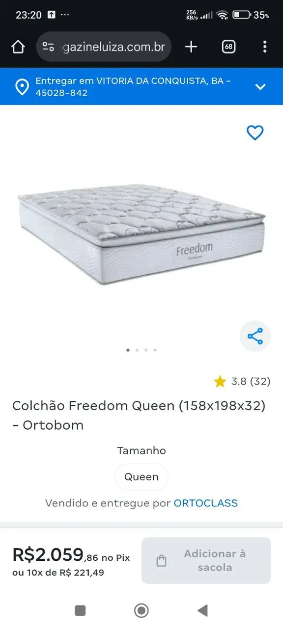 Colchão Ortobom Freedom Queen em excelente estado de conservação!  - Foto 3