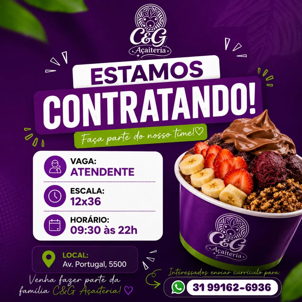 VAGA DE EMPREGO 12x36