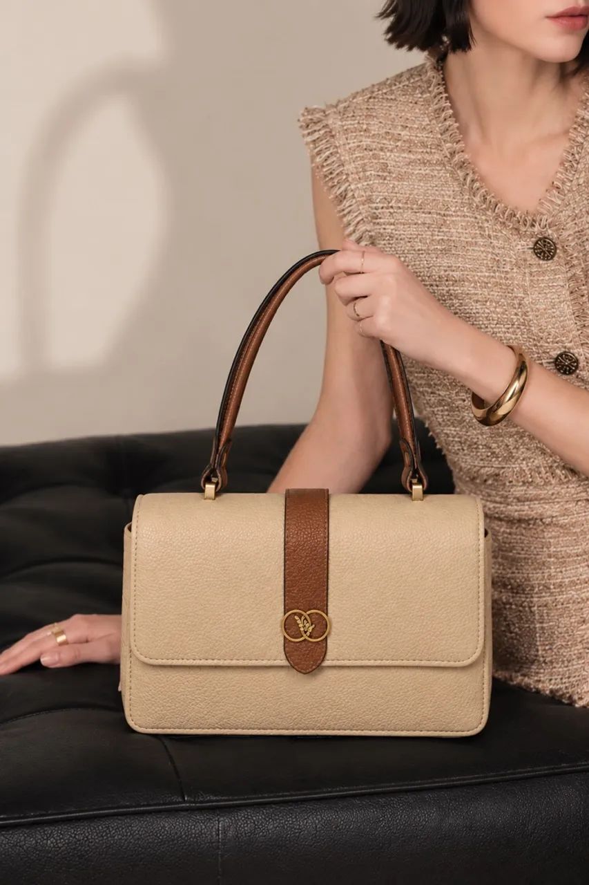 Bolsa feminina marrom bonita sofisticada  - Foto 3