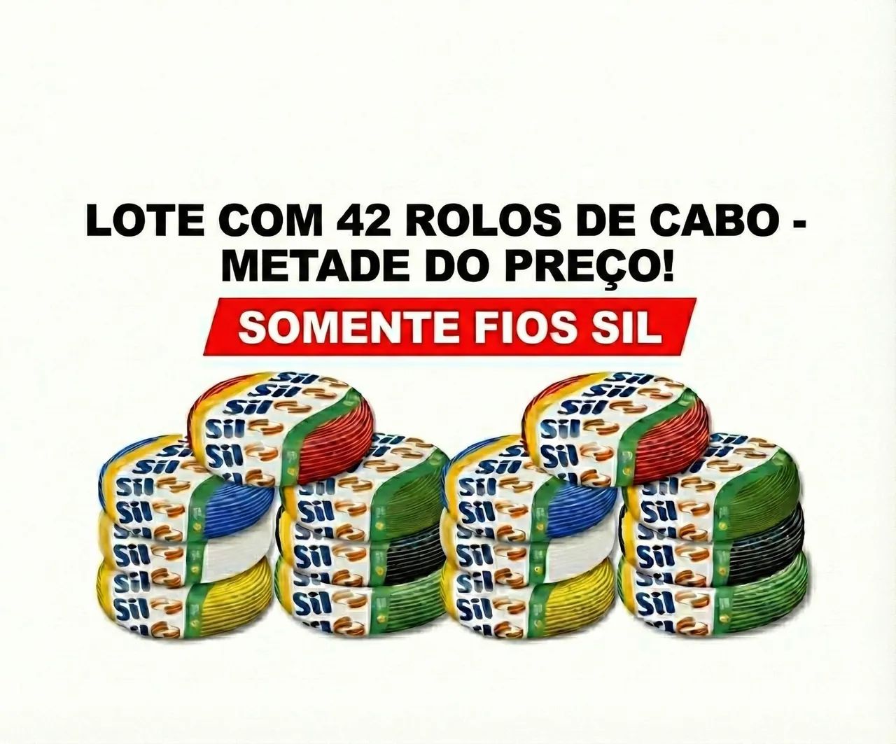 LOTE COM 42 ROLOS DE FIO METADE DO PREÇO