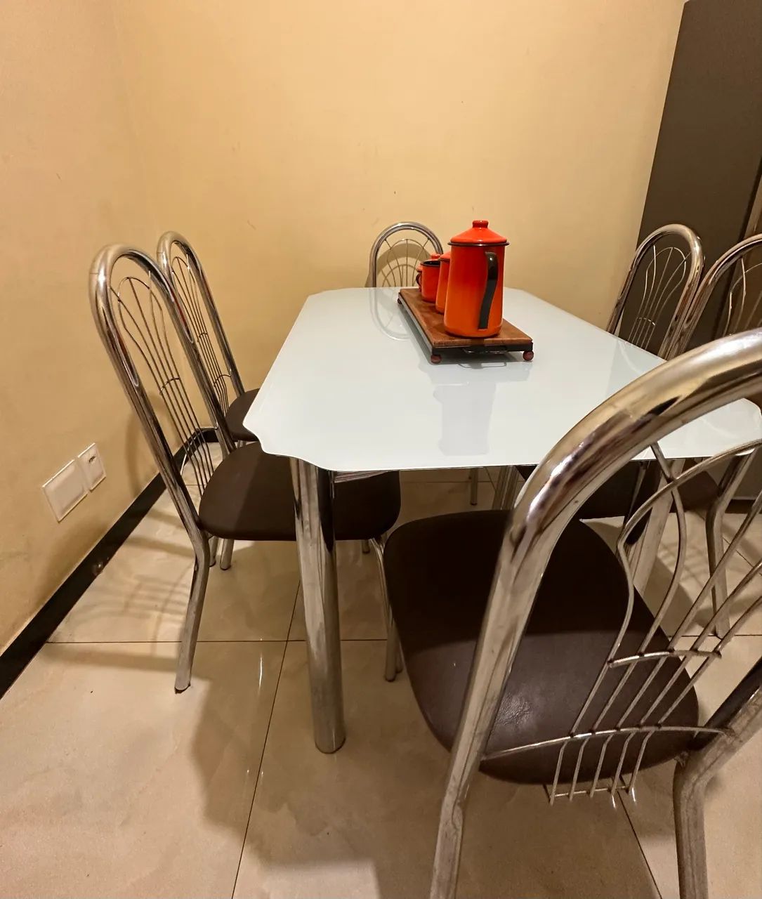 Mesa vidro com 6 cadeiras - Foto 2