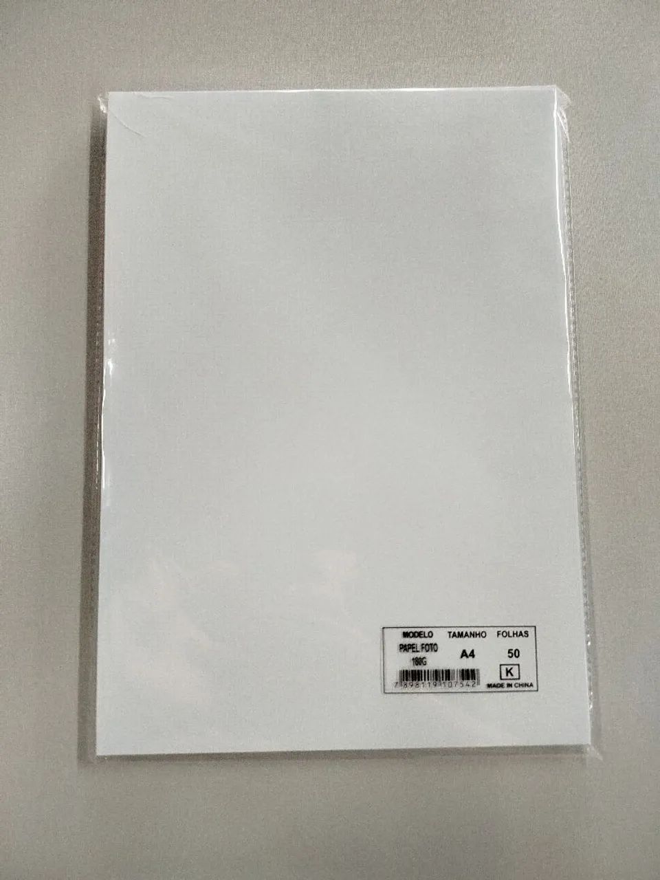 PAPEL FOTO 180G A4 50 folhas 