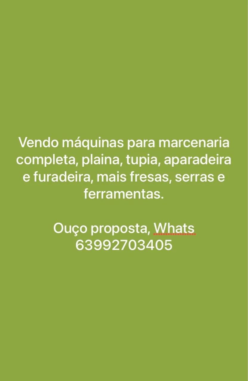 Vendo máquinas para marcenaria completa 