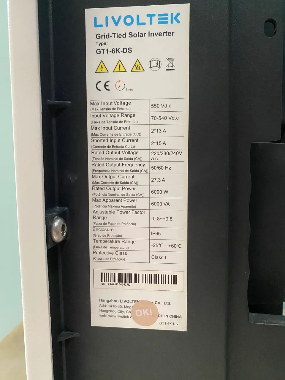 Inversor Solar Livoltek Gt1-6k-ds - Foto 4