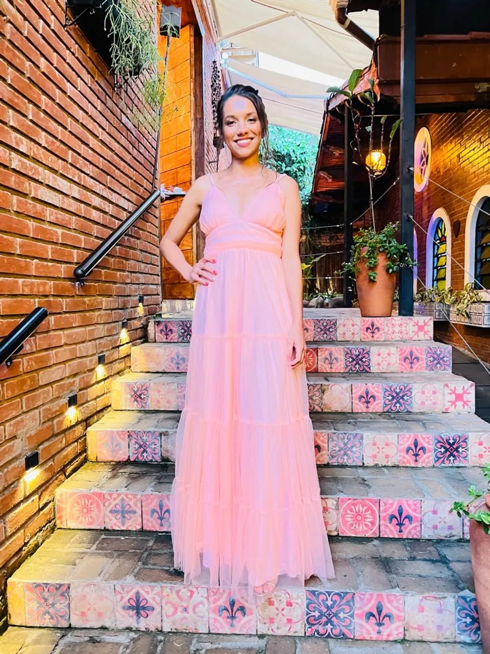 Vestido Coral Tamanho P  - Foto 4