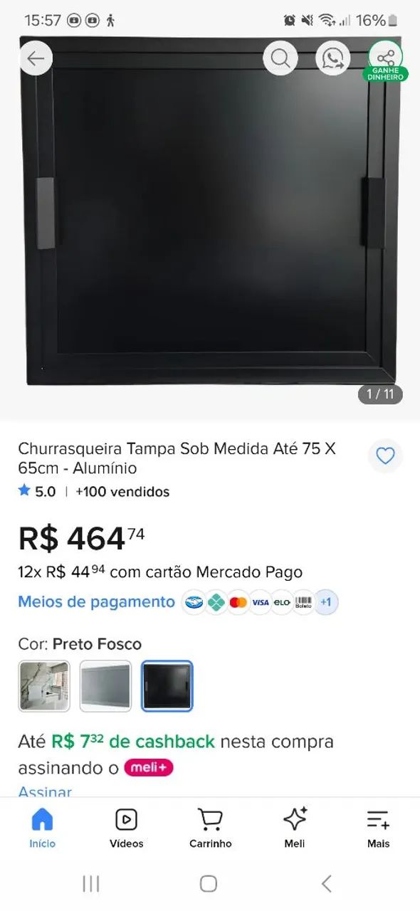 Tampa de pressão para churrasqueira  - Foto 4