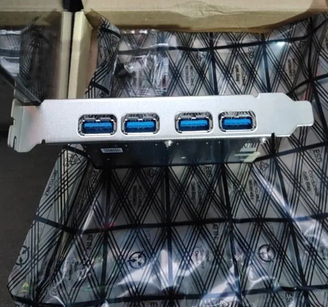 Placa PCI-E para 4 entradas USB 3.0 (NOVA) (LEIA) - Foto 2