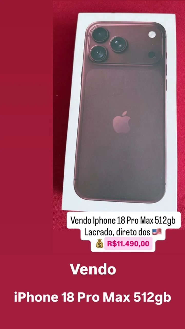Iphone 18 Pro Max Bordô 512gb - Foto 4