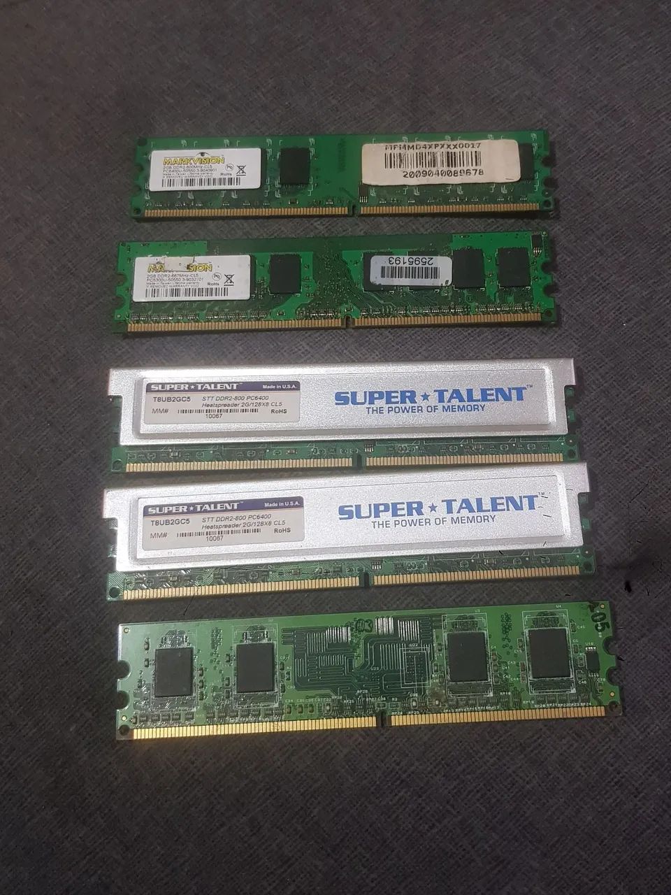 Lote 10gb RAM ddr2 5x2Gb