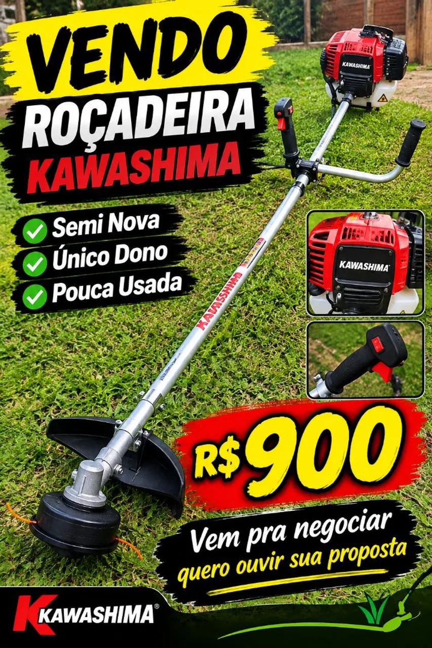 Roçadeira kawashima Semi Nova  - Foto 2