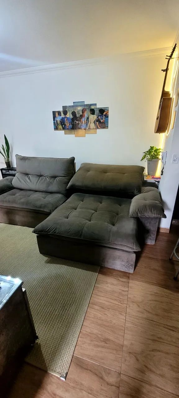 Sofá grande - em Suede retrátil - Foto 5