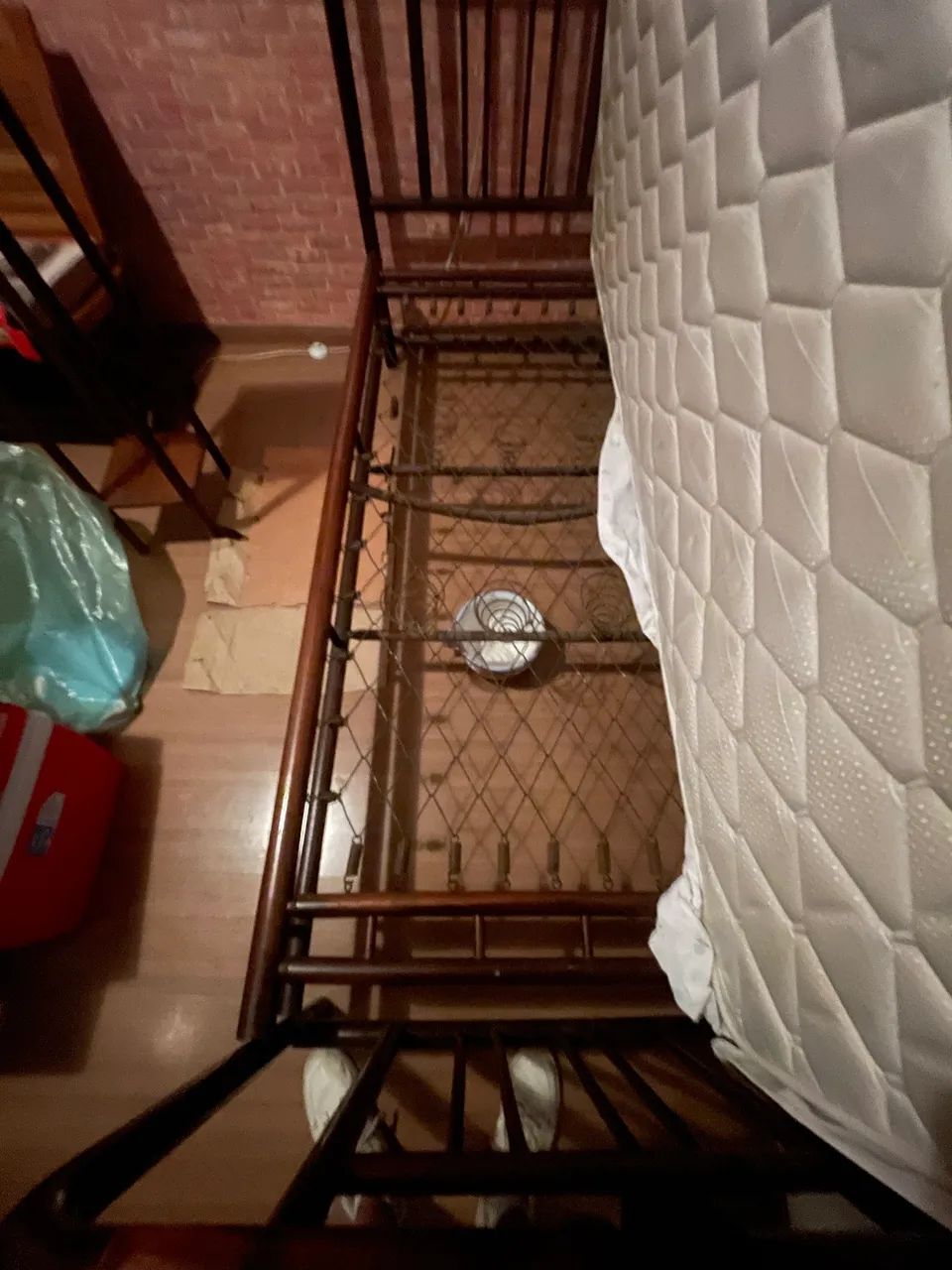 Cama de solteiro patente anos 30/40 sem colchão de mola  - Foto 2