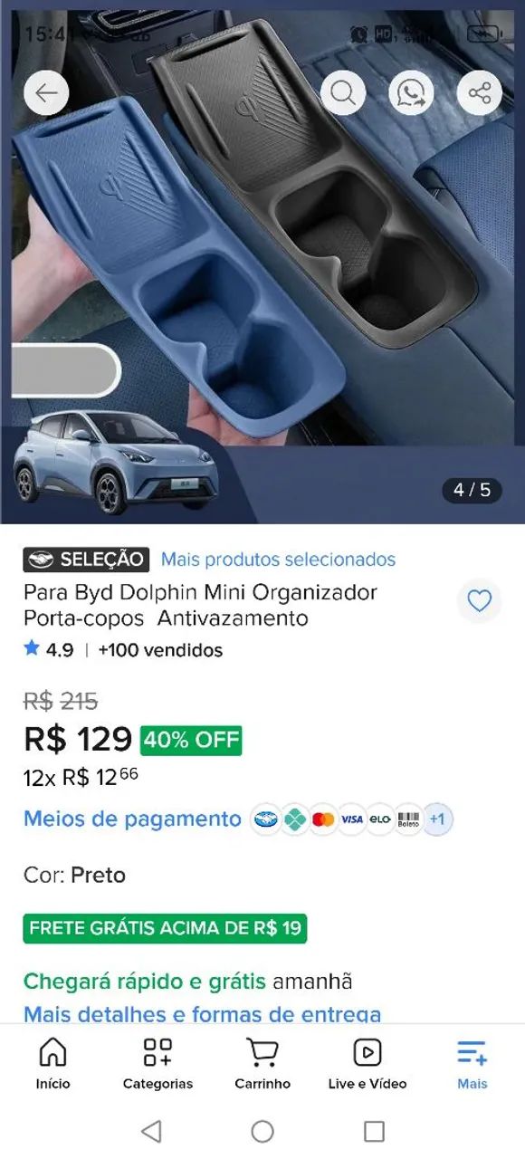 Porta copos Dolhpin BYD - Foto 4