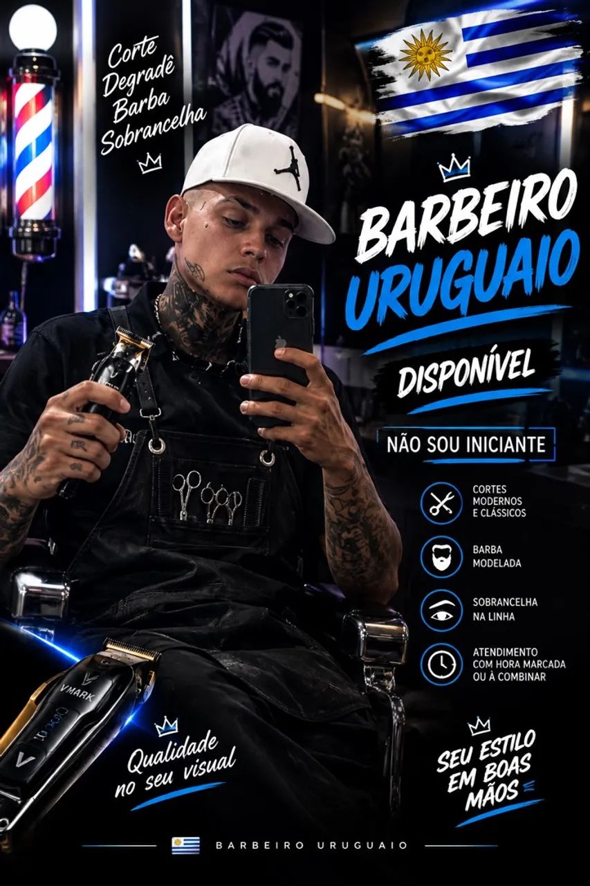 Barbeiro uruguaio disponível 