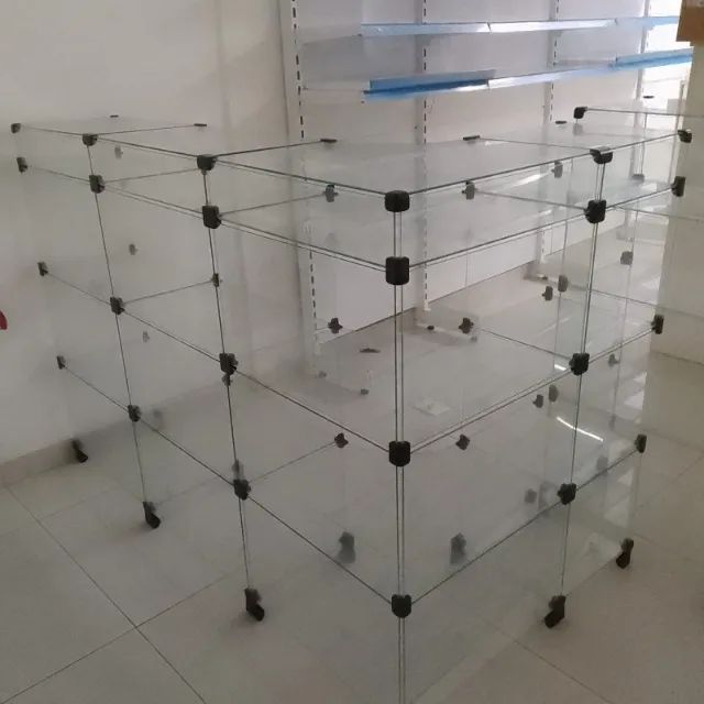 Balcão de Vidro em L 