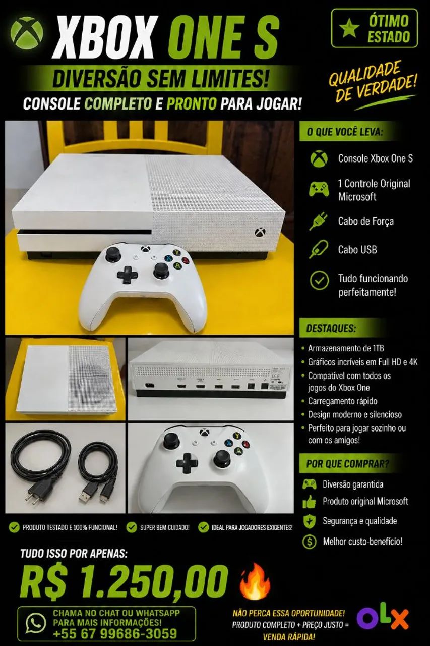 Xbox One S 1TB --- KIT COMPLETO 