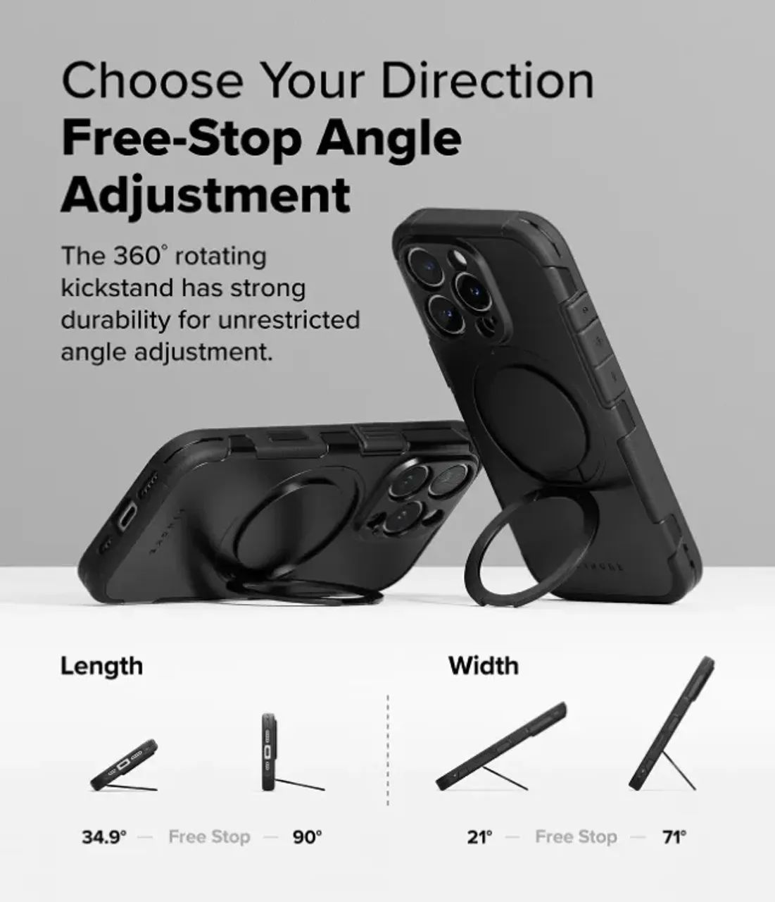 Capa Ringke Alles Para iPhone 16 Pro, Função De Suporte, Cor Preto, Lacrada - Foto 5