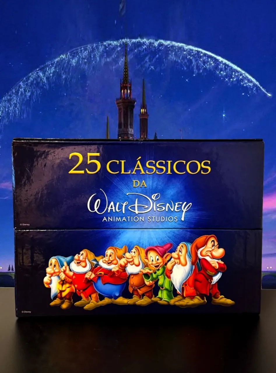 Box histórico Coleção 25 Clássicos de Walt Disney - DVD