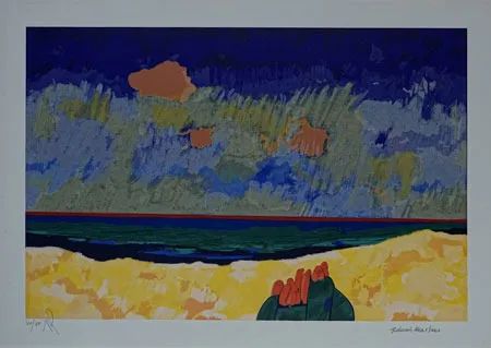 Gravura original com certificado de ALDEMIR MARTINS, com 40 x 60 cm e moldura