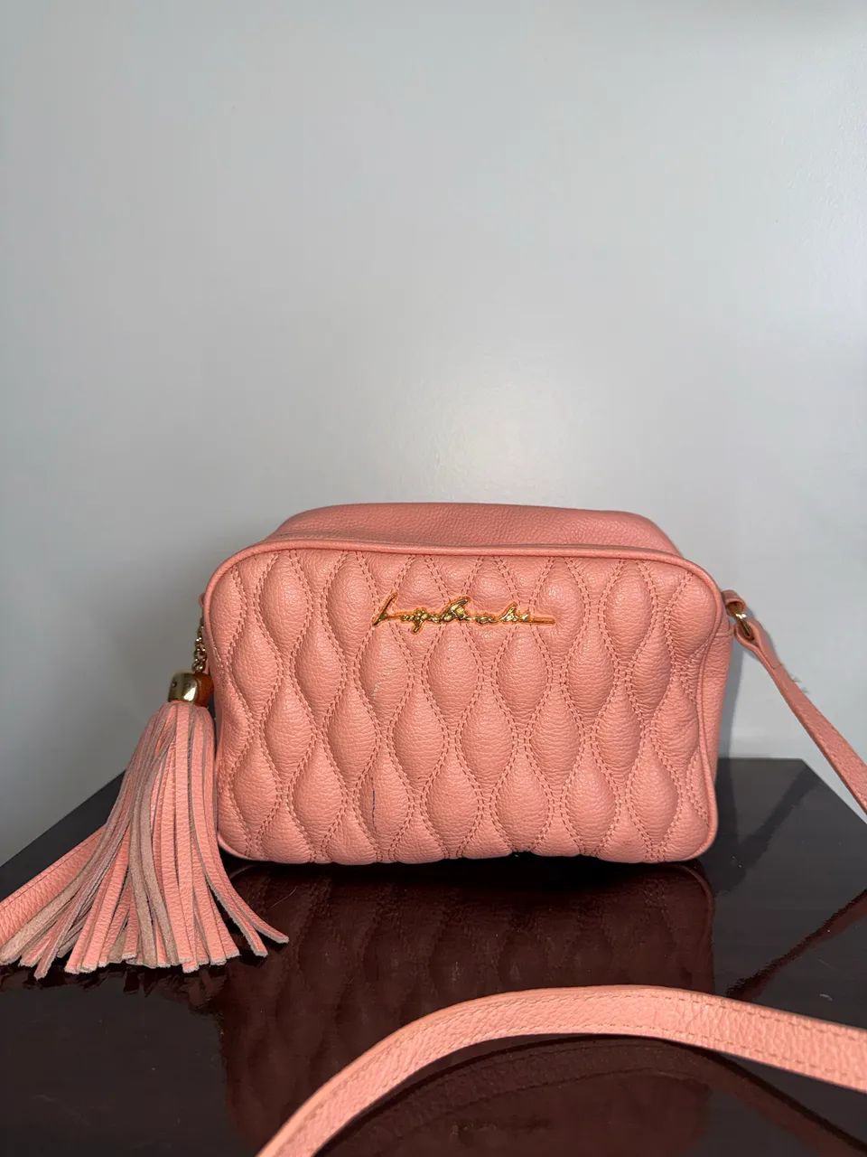 Bolsa Luiza Barcelos média cor salmão 