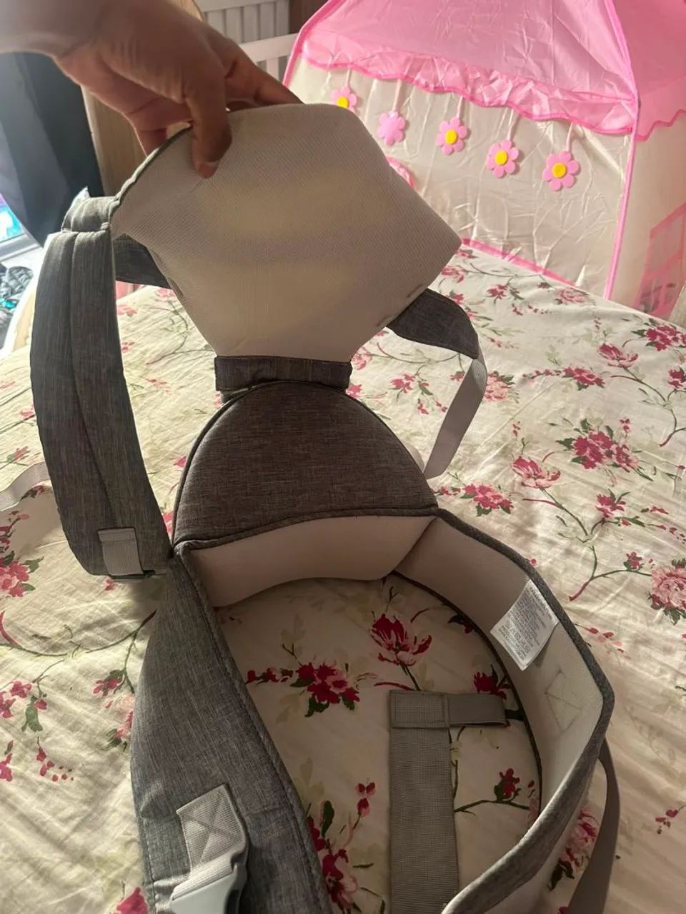 Canguru para bebê Kababy - cinza - Foto 3