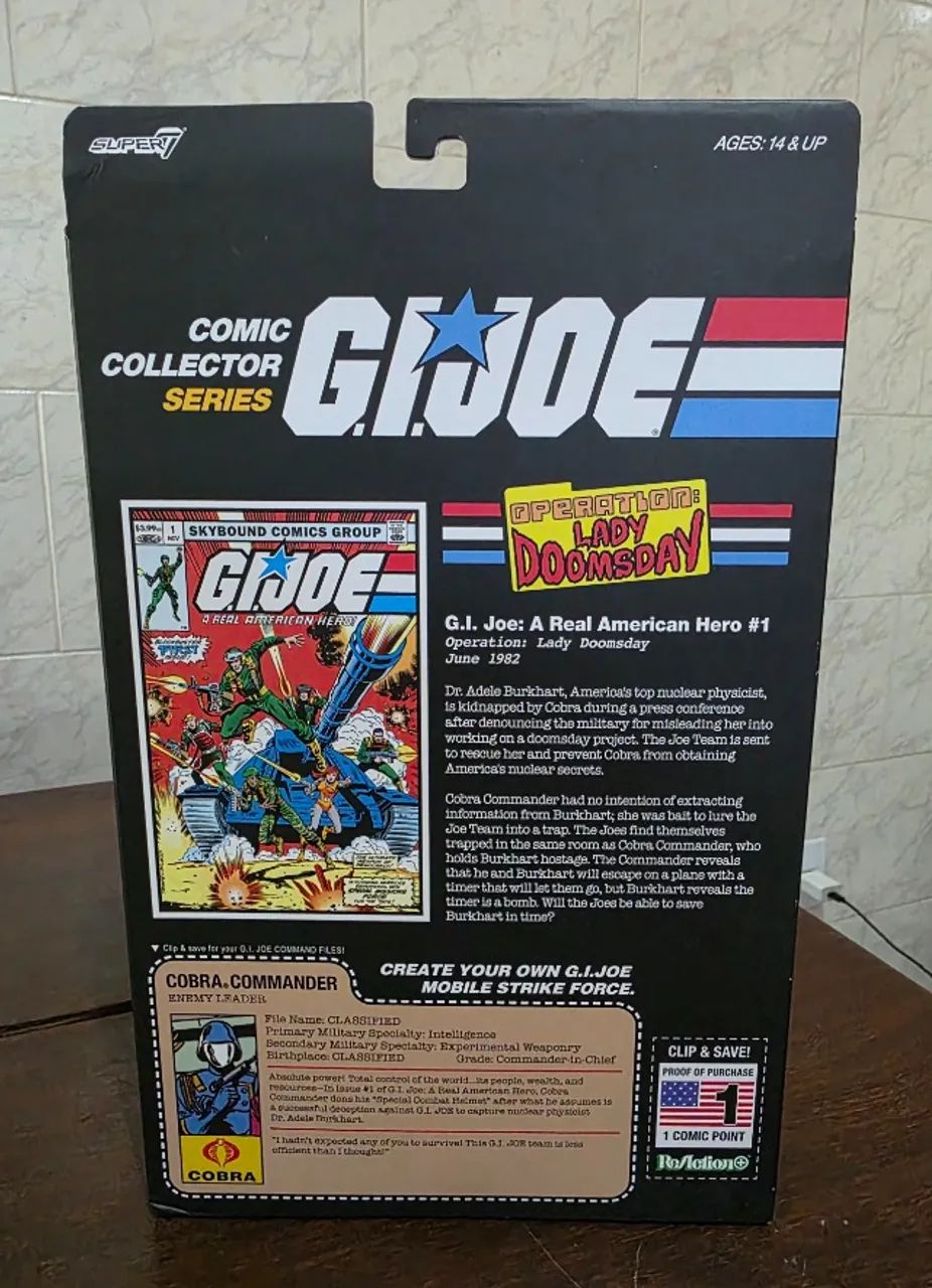 GI JOE ReAction+ Cobra Commander (Skybound Comic Box Set, Issue #1) - Edição Limitada - Foto 2