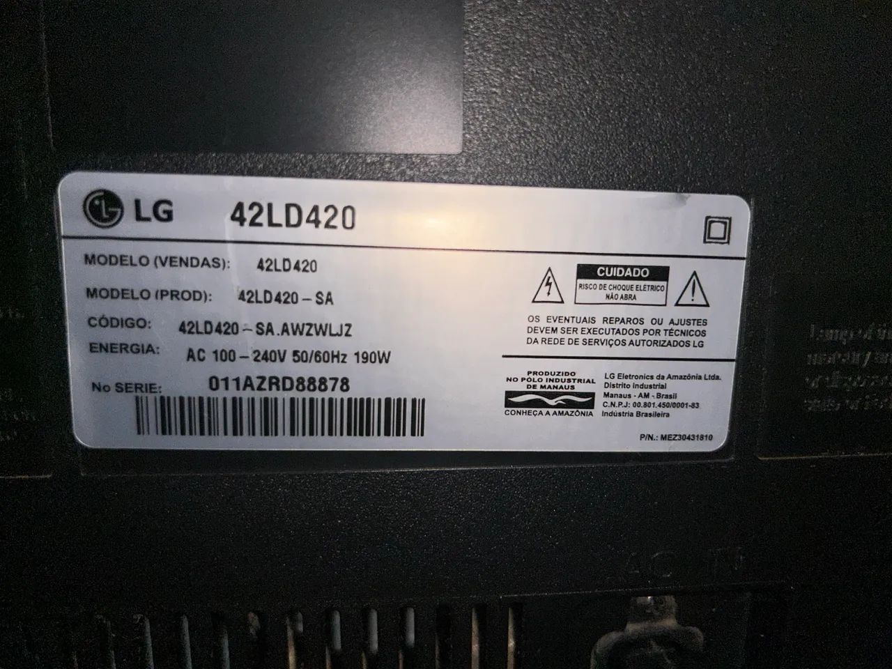TV LG 42 polegadas - leia a descrição  - Foto 2