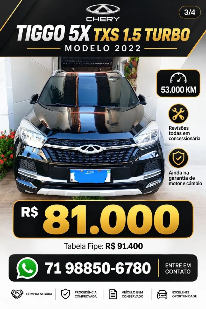Caoa Chery Tiggo TIGGO 5X TXS 1.5 16V TURBO FLEX AUT. 2022