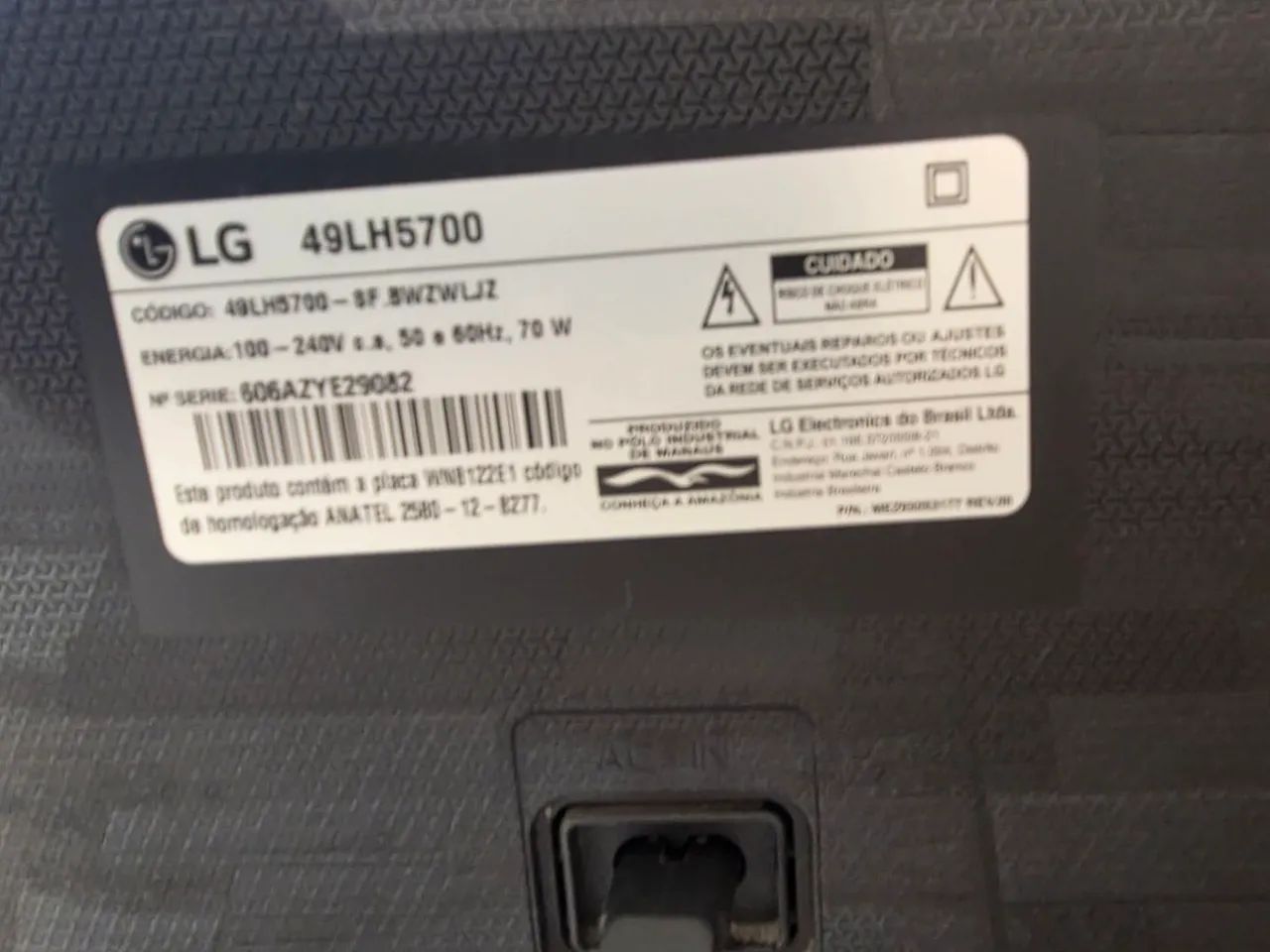 Tv LG 49pol retirar peças 