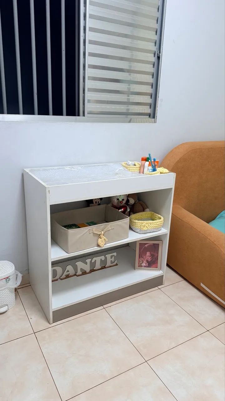 Trocador bebê MDF com colchão - Foto 3