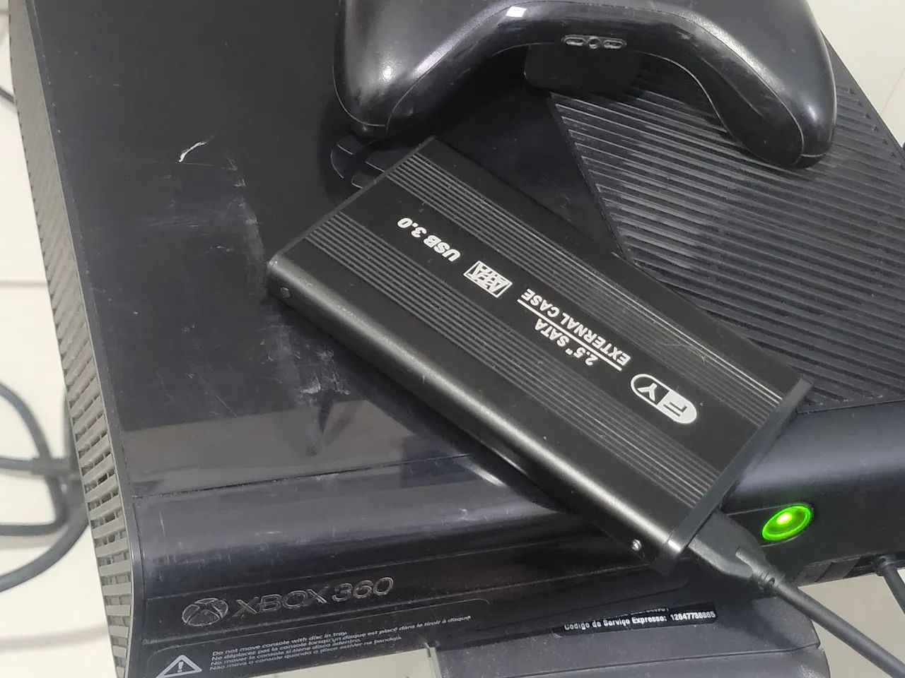 Xbox 360 com jogos e controle - Foto 2
