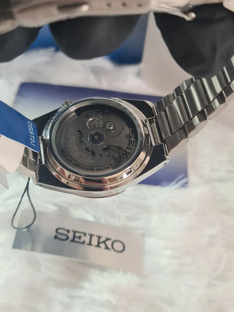 RELÓGIO SEIKO AUTOMÁTICO - FABRICADO NO JAPÃO - CAIXA E DOCUMENTOS  - Foto 5