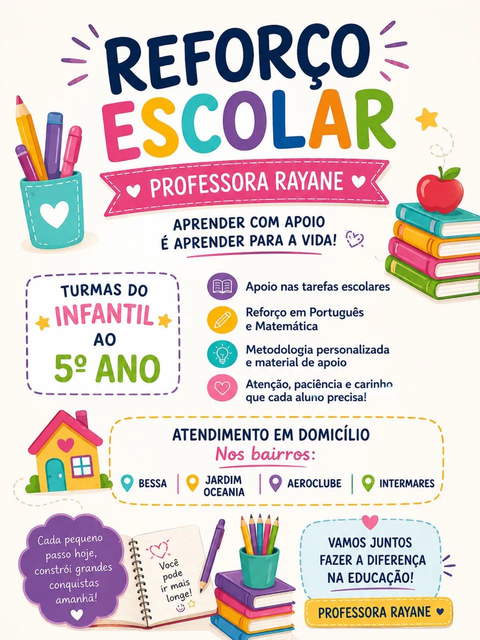Reforço escolar em domicílio 