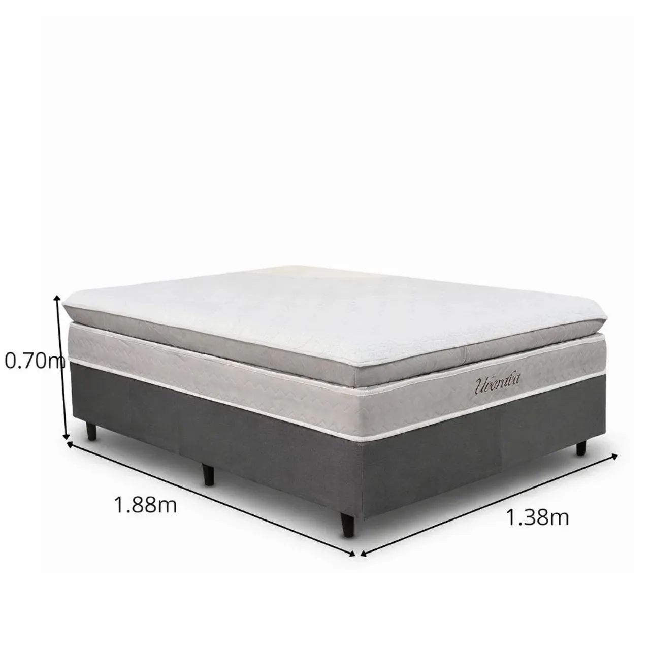Colchão Casal Espuma Viscoelástica + Base Box Simples rf543 - Foto 3