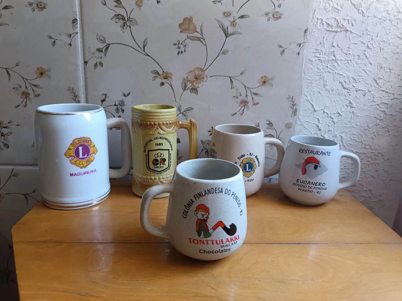 Canecas vintages lote com 5