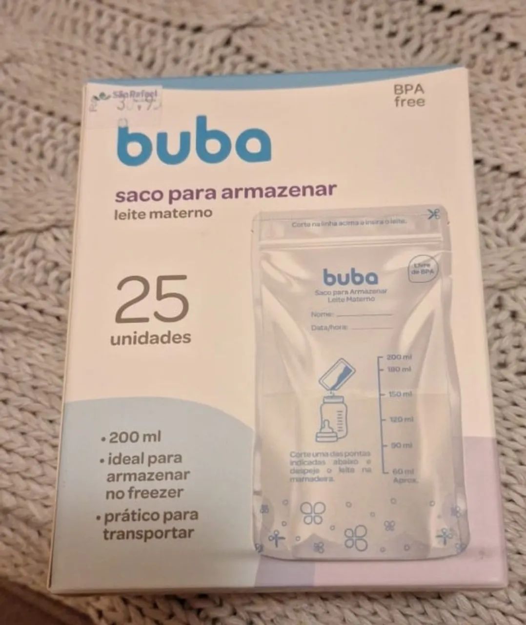 Saco para leite materno Buba (25 unidades)