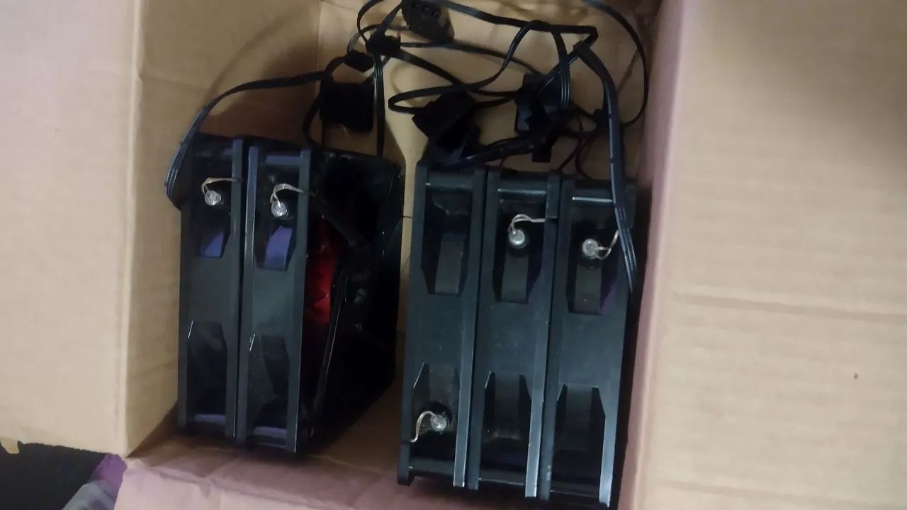 Kit Fan led vermelho PC