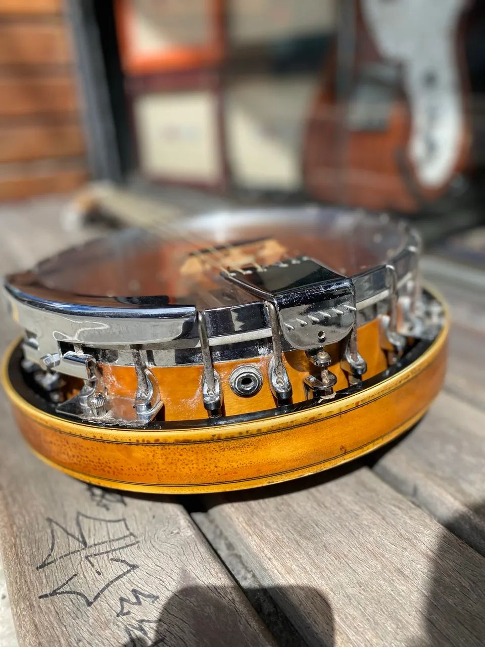 Banjo americano 6c luthier elétrico 